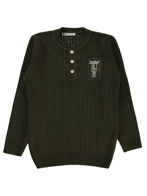Civil Boys Funky King Armalı 6-9 Yaş Kazak - Haki