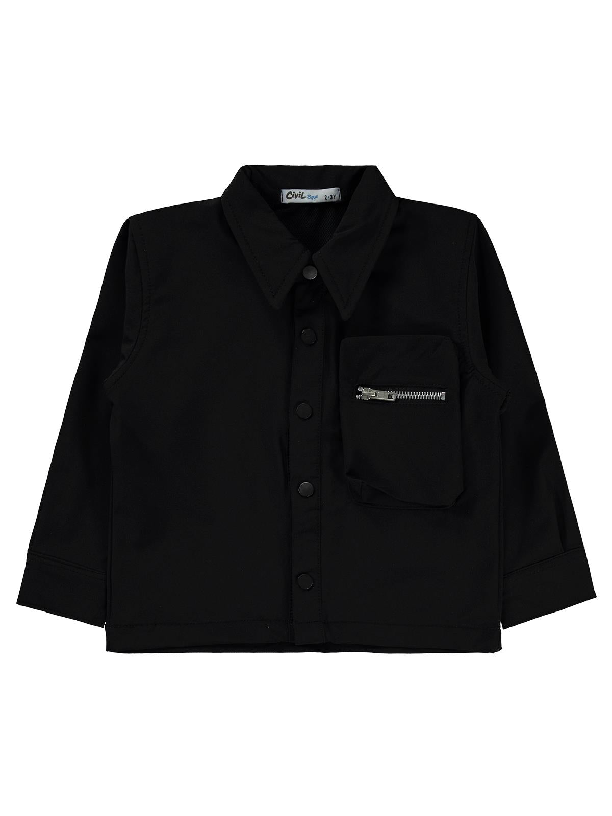 Civil Boys Balon Cepli 2-5 Yaş Ceket - Siyah