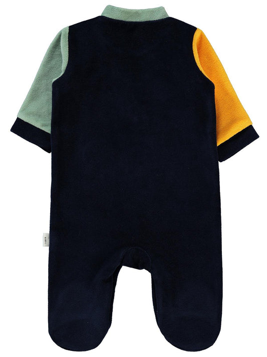 Civil Baby Work Baskılı 1-6 Ay Tulum - Lacivert