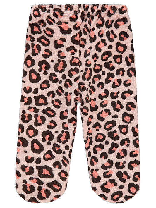 Civil Baby Leopar Empirme Baskılı 1-6 Ay Tek Alt Bebe - Pudra