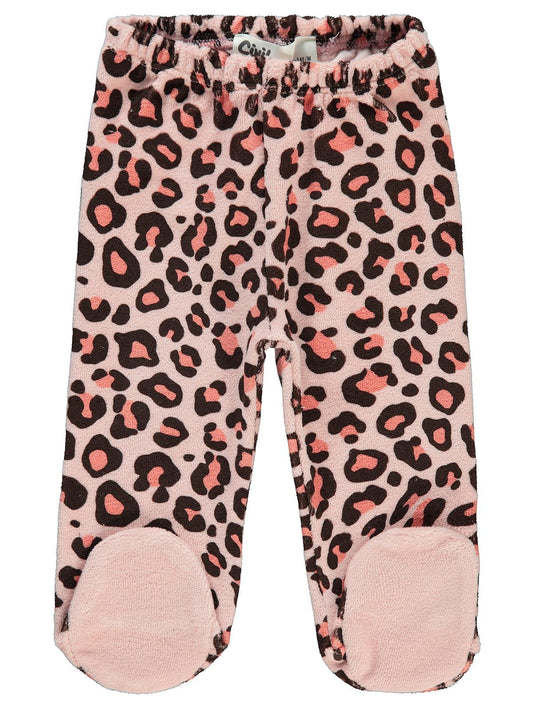 Civil Baby Leopar Empirme Baskılı 1-6 Ay Tek Alt Bebe - Pudra