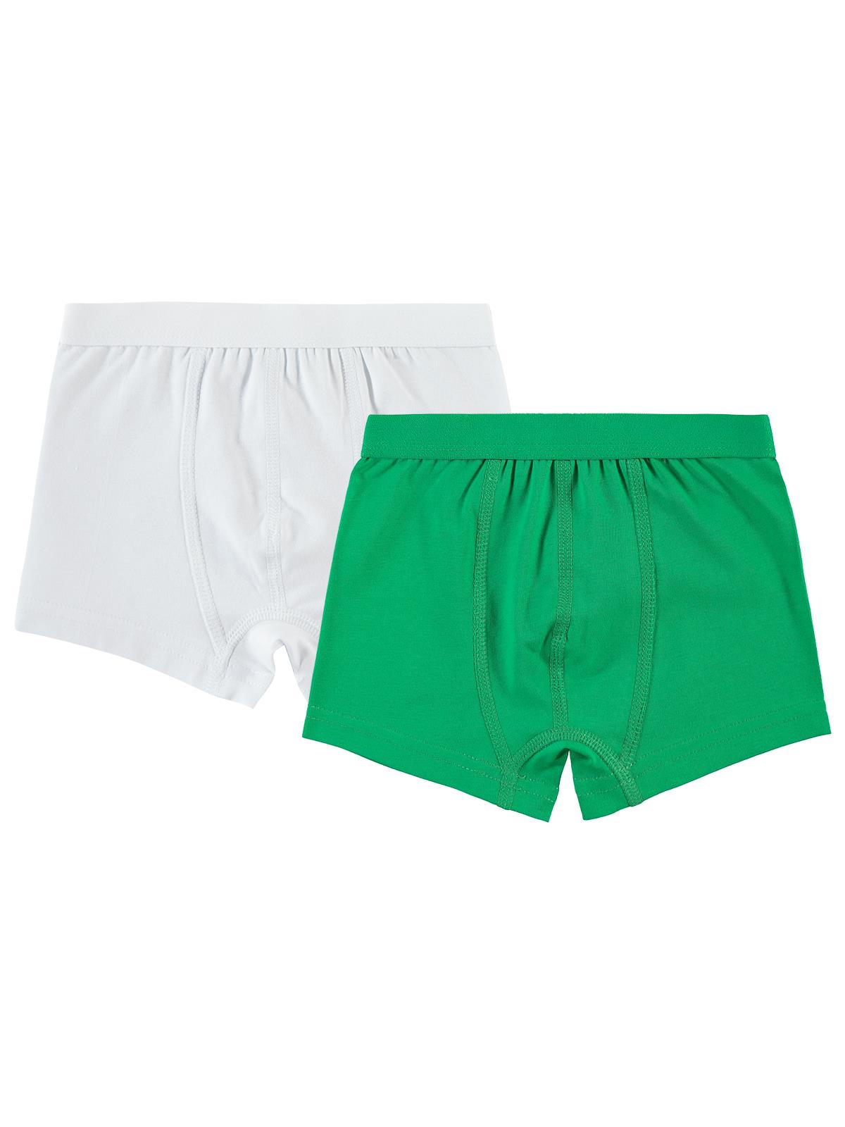 Civil Erkek Çocuk  Basic 2'li Boxer Set | Likralı Süprem | Okul Kreş ve Günlük Kullanım - Yeşil