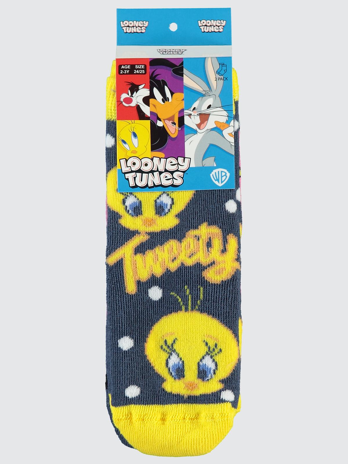 Tweety Havlu 2'li Kız Soket Çorap | Havlu | Okul Kreş ve Günlük Kullanım