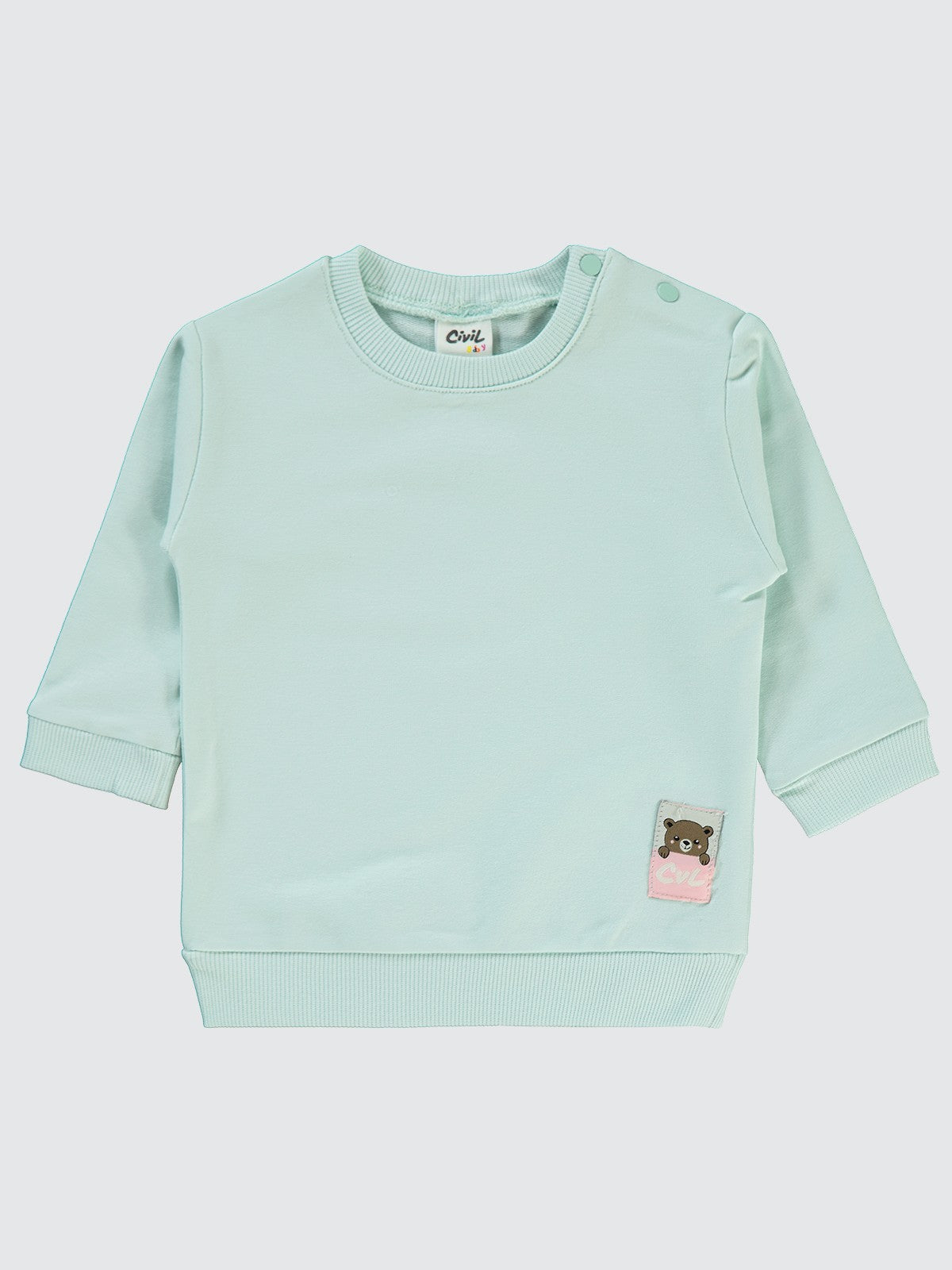 Civil Baby Basic Arma Etiketli 6-18 Ay Sweatshirt - Yeşil