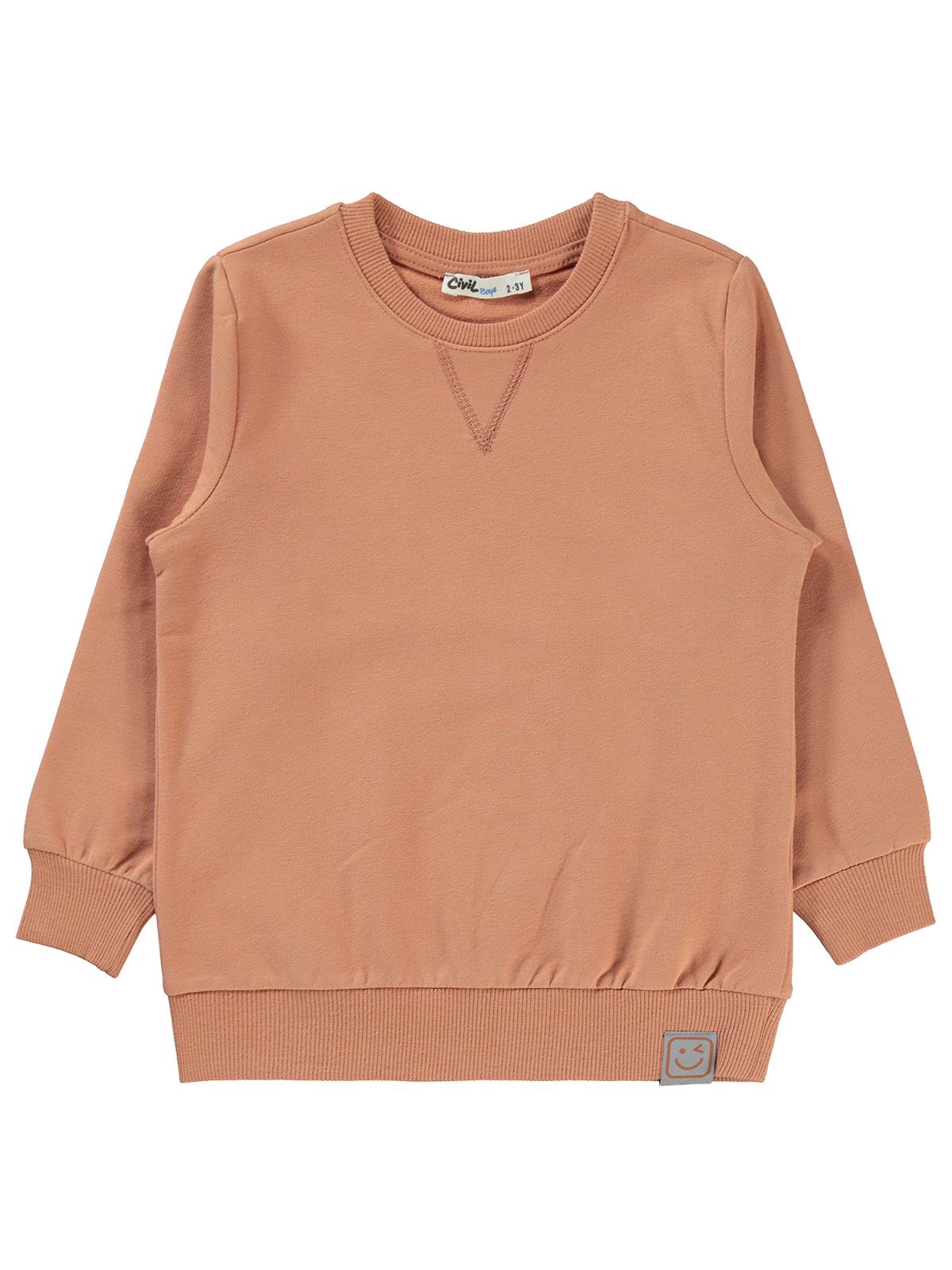 Civil Boys Qr Kod Etiketli  2-5 Yaş Sweatshirt - Turuncu