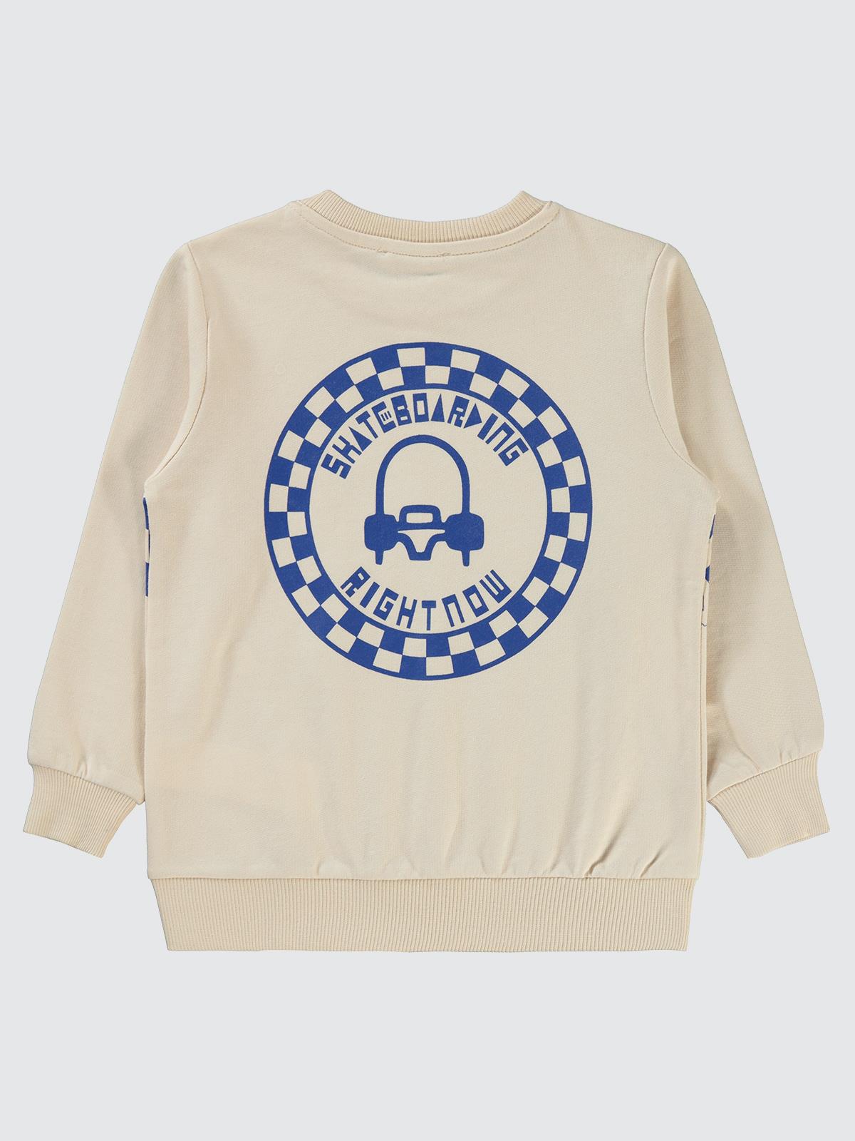 Civil Boys Skate Dama Baskılı 2-5 Yaş Sweatshirt - Gri
