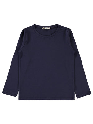 Civil Erkek Çocuk Basic Sweatshirt | Likralı Süprem Uzun Kol | Okul Kreş ve Günlük Kullanım - Lacivert