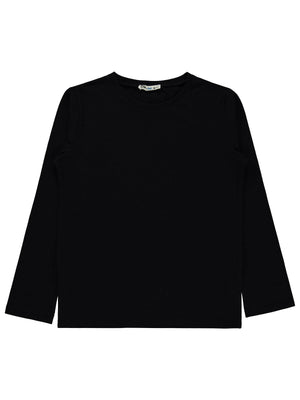 Civil Erkek Çocuk Basic Sweatshirt | Likralı Süprem Uzun Kol | Okul Kreş ve Günlük Kullanım - Siyah