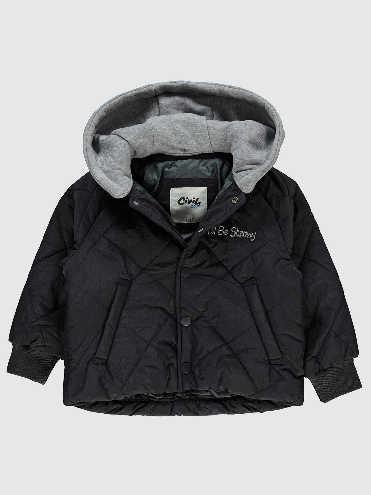 Civil Boys Kapitone Owersize 2-5 Yaş Mont - Gri