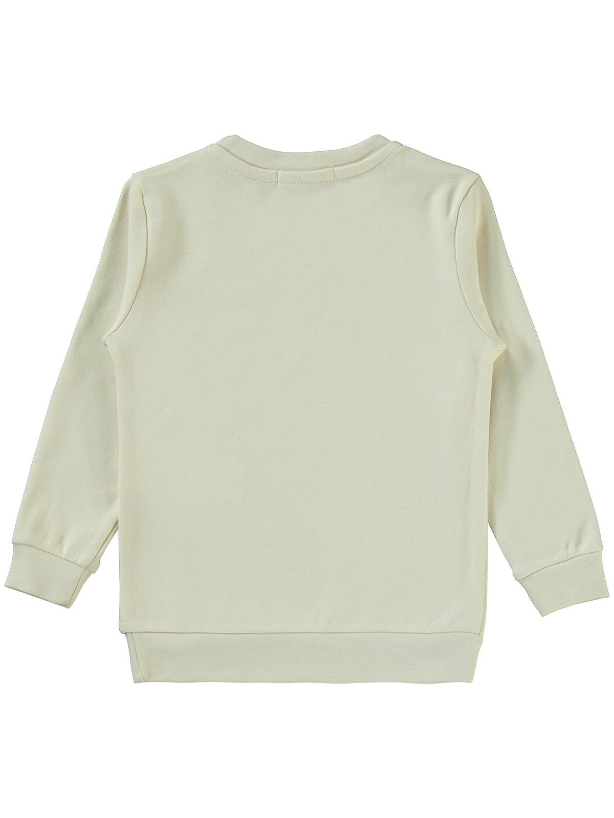 Civil Girls Düz 2-5 Yaş Sweatshirt - Ekru