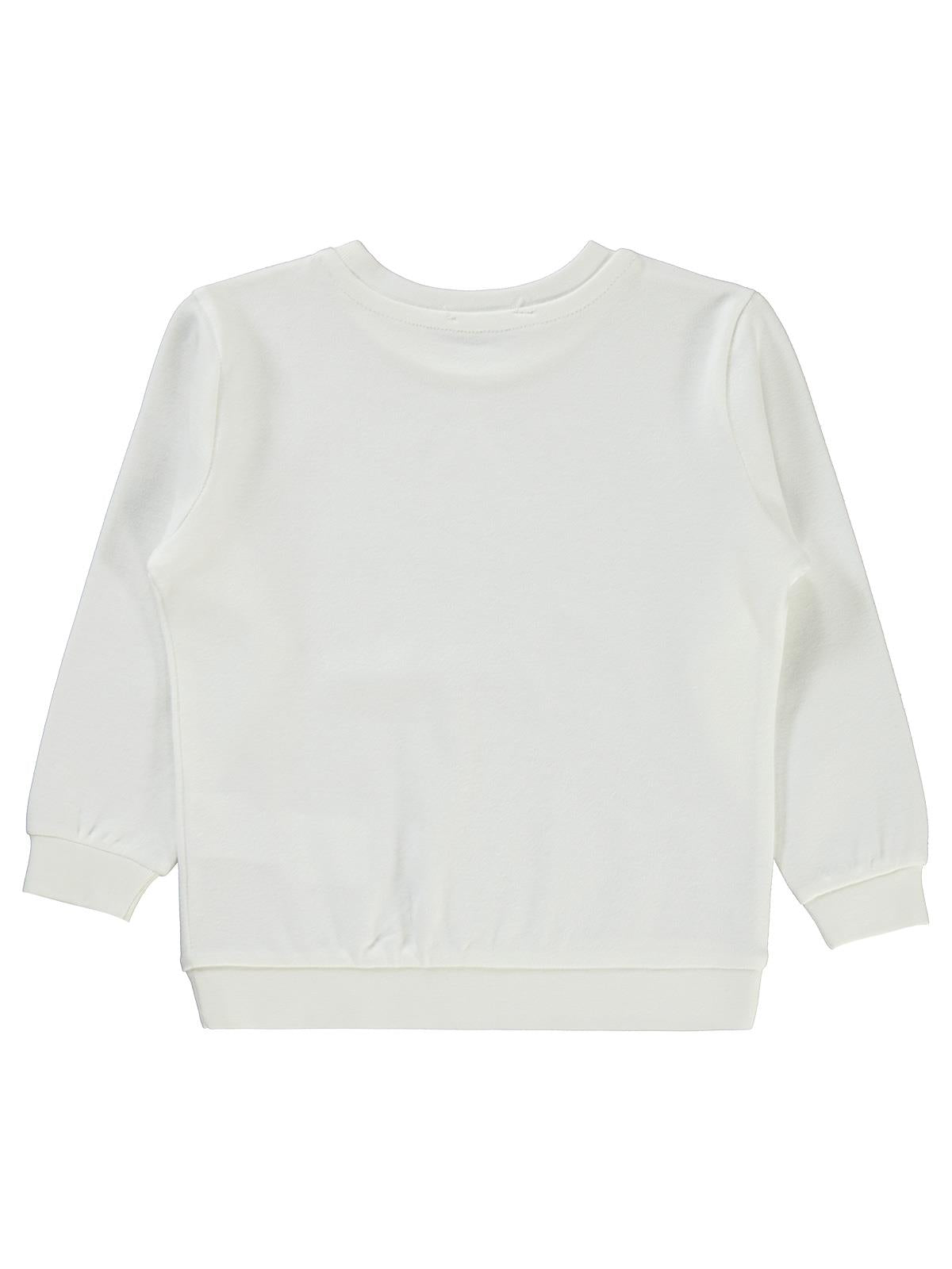 Civil Girls Düz 2-5 Yaş Sweatshirt - Ekru