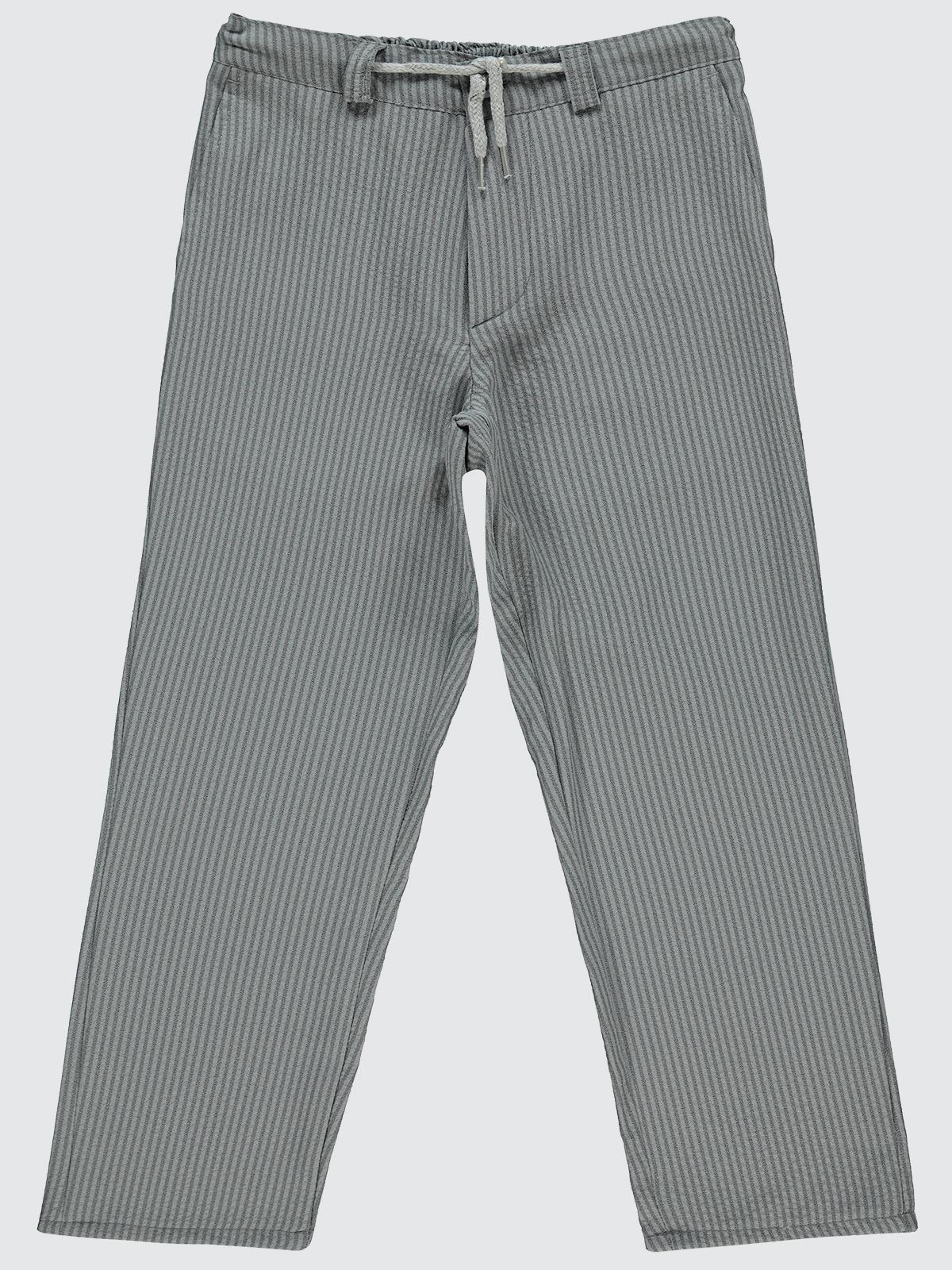 Civil Boys Fitilli Keten 10-13 Yaş Pantolon - Gri