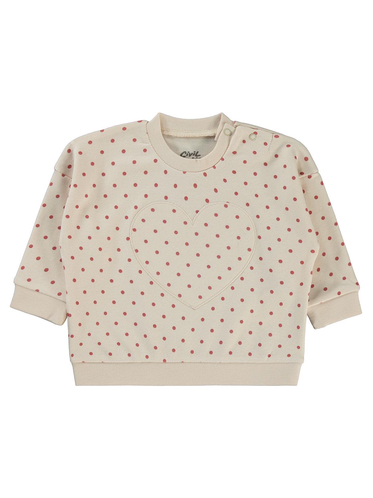 Civil Baby Mini Puan Empirmeli 6-18 Ay Sweatshirt - Fil Dişi