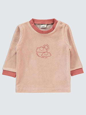 Civil Baby Bulut Baskılı 6-18 Ay Takım - Pudra