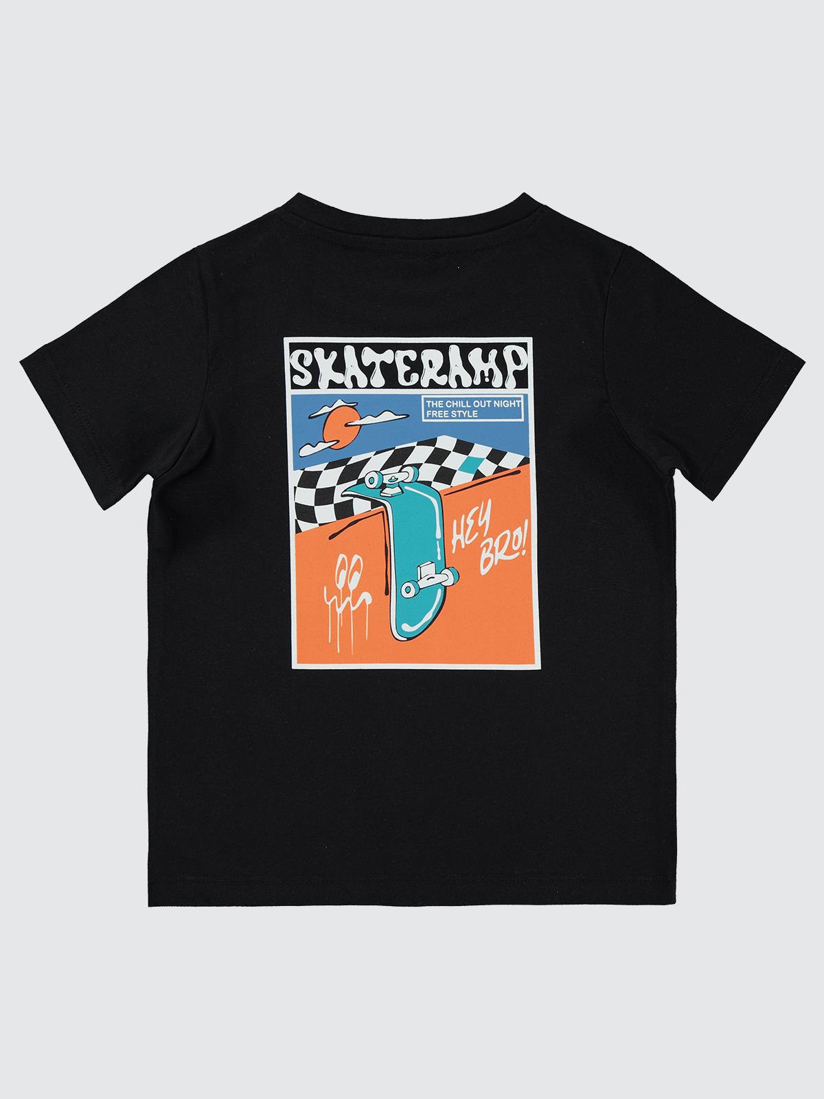 Civil Boys Skateramp Baskılı 2-5 Yaş Tişört - Siyah