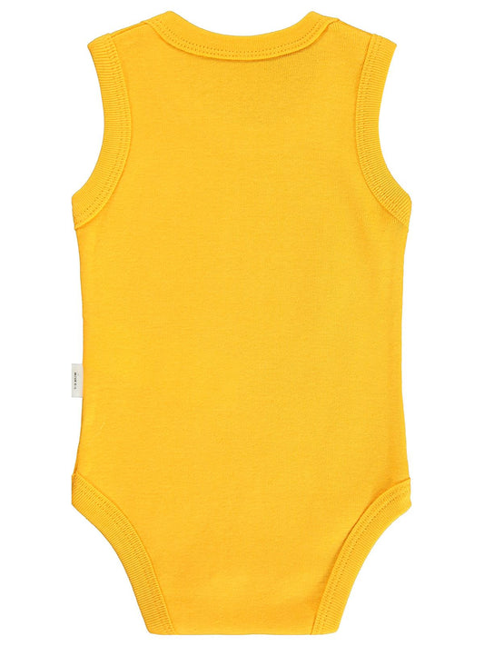 Civil Baby Little Bear Baskılı 1-36 Ay Çıtçıtlı Badi - Hardal