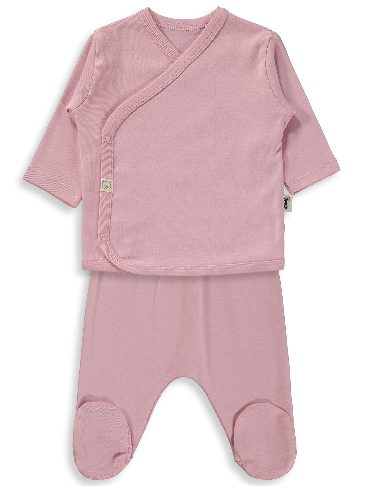Civil Baby 3'Lü Basic 0-1 Ay Zıbın Takımları - Pembe