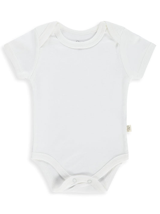 Civil Baby 3 lü Düz Kısa Kol  Çıtçıtlı Badi - Beyaz