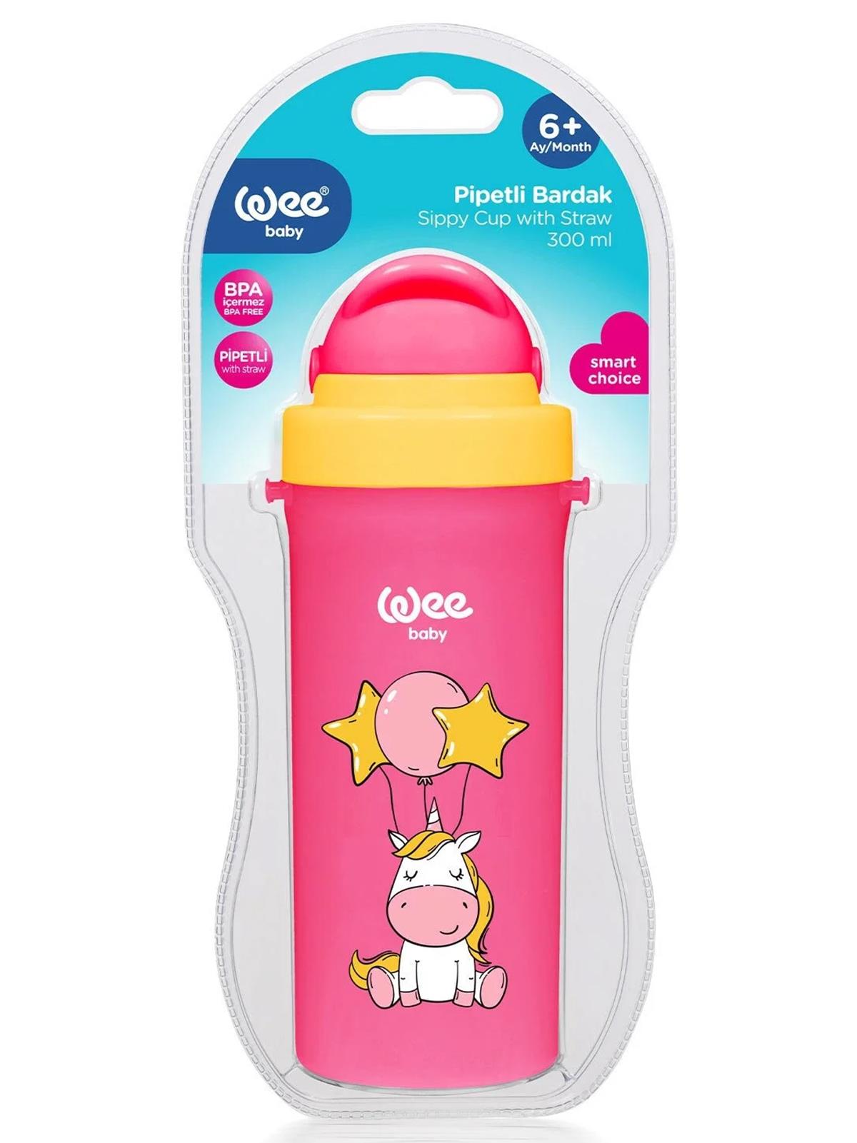 Wee Baby Pipetli Bardak 300 ml - Pembe