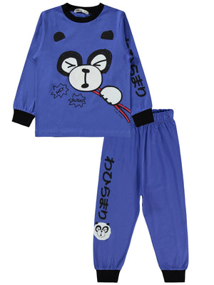Civil Boys Panda Baskılı 2-5 Yaş Pijama Takımı - Mavi