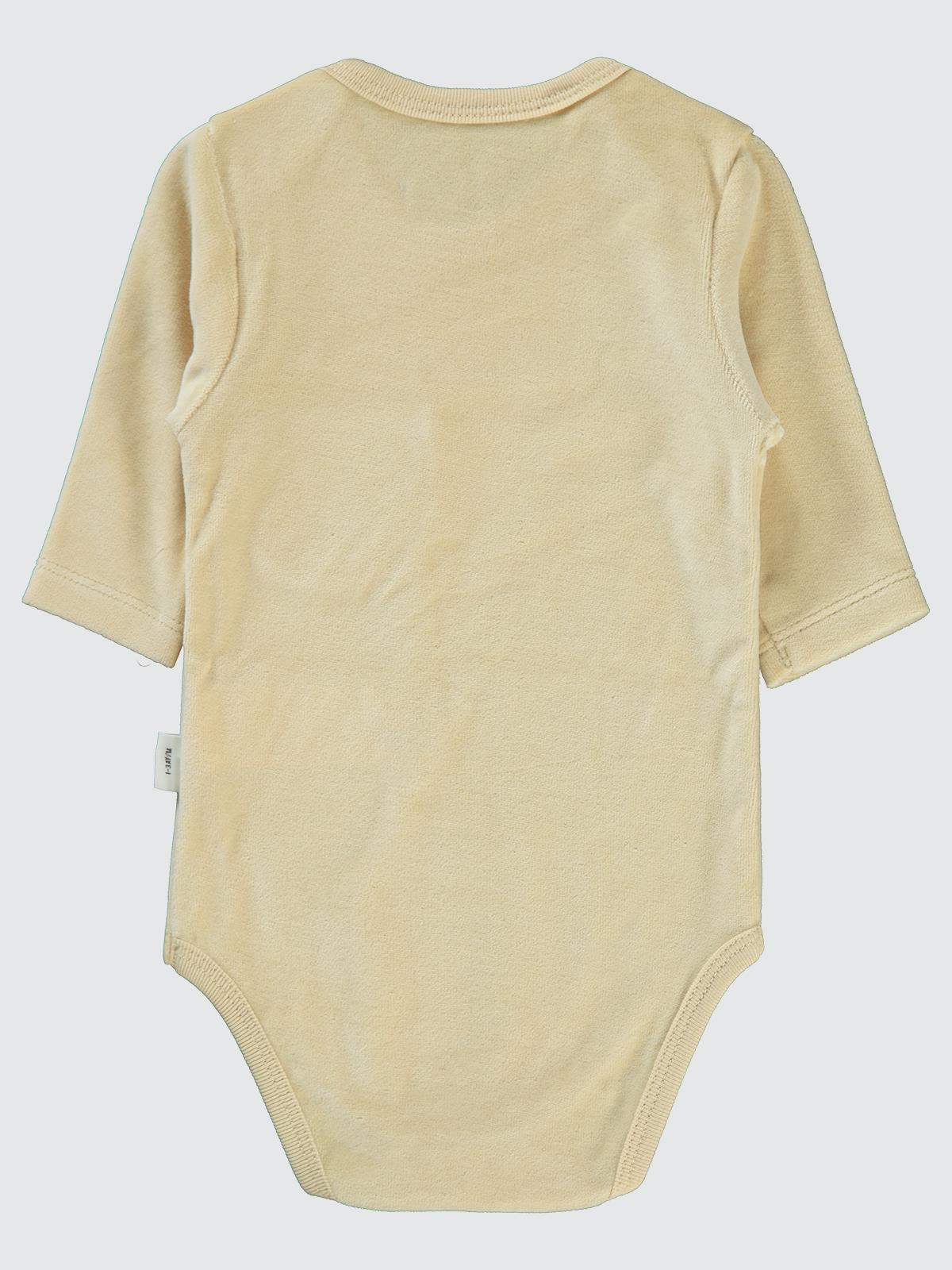 Civil Baby Cep Nakışlı 1-18 Ay Çıtçıtlı Badi - Kahverengi
