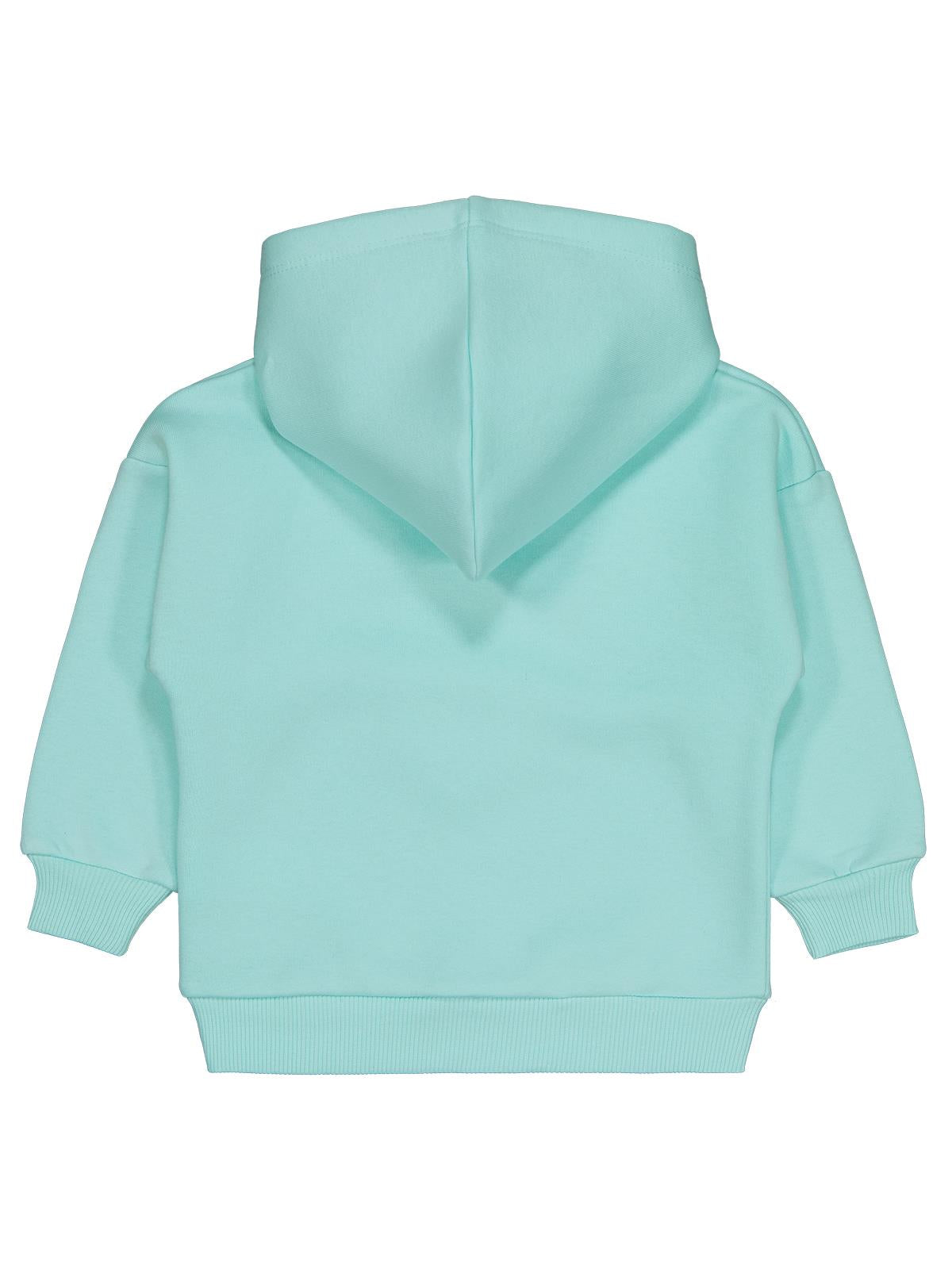 Civil Girls Kız Çocuk Lovely Baskılı Sweatshirt | 3 İp Uzun Kol Kapşonlu | Okul Kreş ve Günlük Kullanım - Yeşil