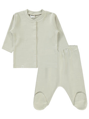Civil Baby Düz 1-6 Ay Pijama Takımı - Bej