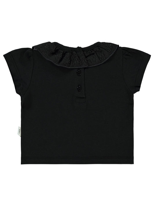 Civil Baby Yaka Brodeli 6-18 Ay Tişört - Siyah