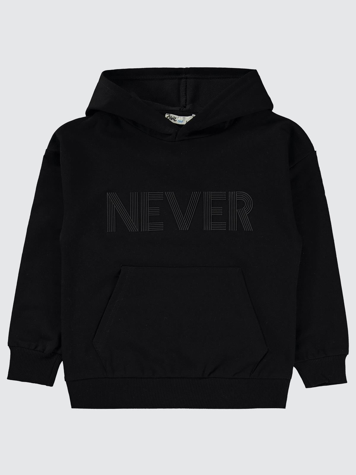 Civil Boys Neber Baskılı 6-9 Yaş Sweatshirt - Siyah