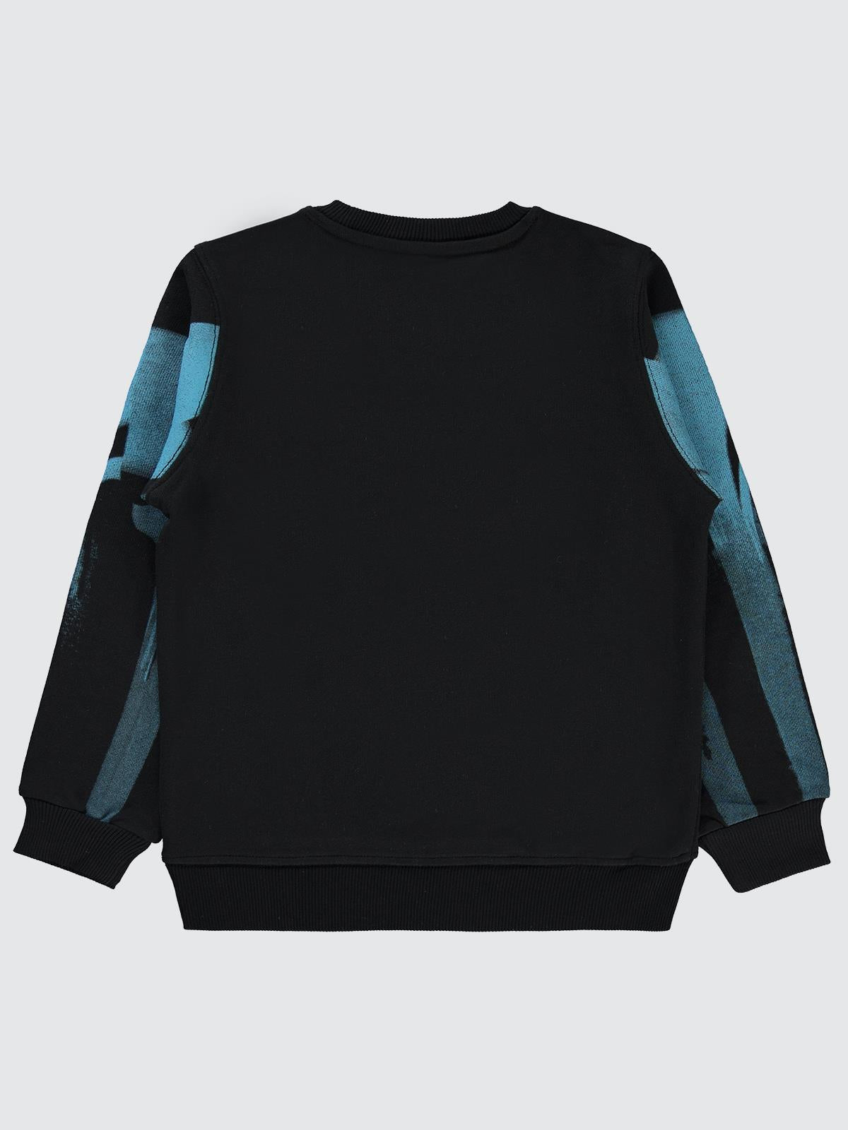 Pierre Cardin Baskılı 10-12 Yaş Sweatshirt - Siyah