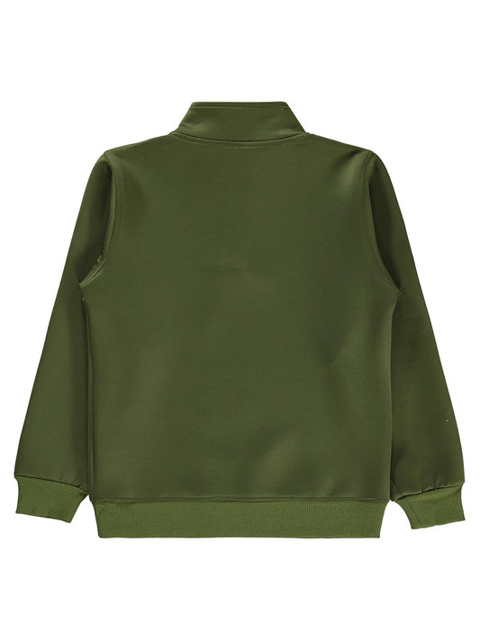 Pierre Cardin Original Baskılı Sweatshirt | Dalgıç Uzun Kol | Okul Kreş ve Günlük Kullanım - Haki