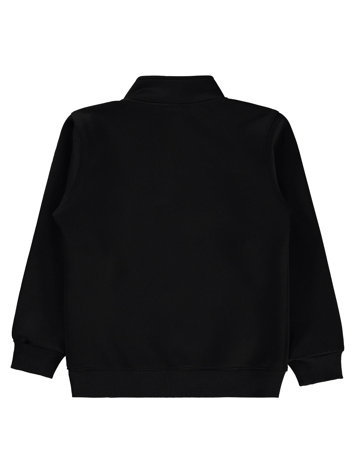 Pierre Cardin Original Baskılı Sweatshirt | Dalgıç Uzun Kol | Okul Kreş ve Günlük Kullanım - Siyah