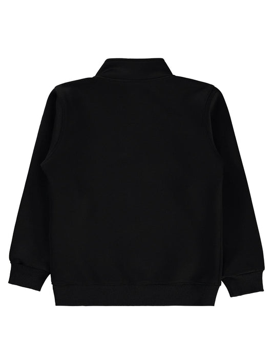 Pierre Cardin Original Baskılı Sweatshirt | Dalgıç Uzun Kol | Okul Kreş ve Günlük Kullanım - Siyah