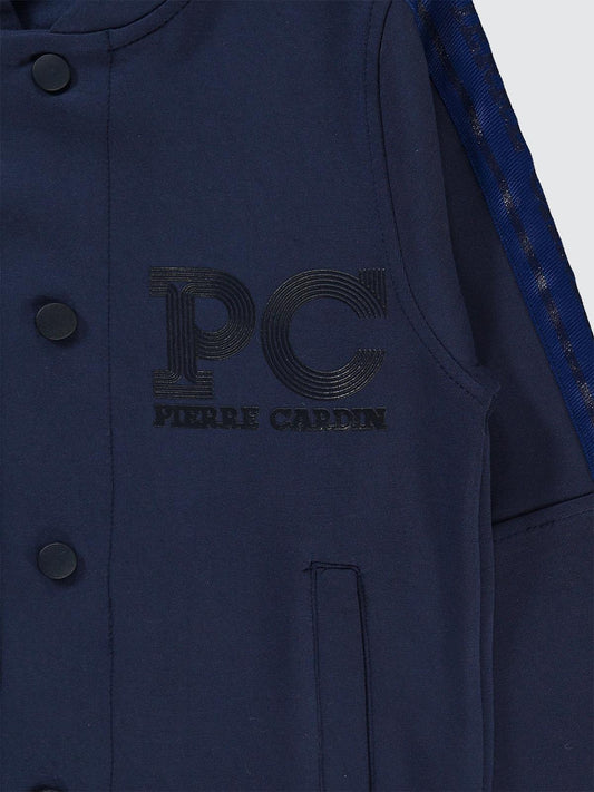 Pierre Cardin PC Baskılı Hırka | Modal Hakim Yaka Baskılı | Okul Kreş ve Günlük Kullanım - Lacivert