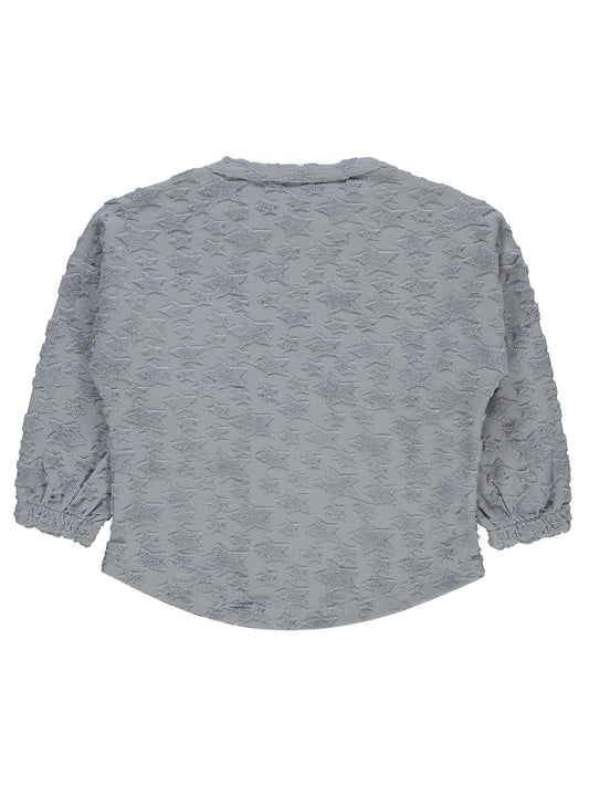 Civil Boys Yıldız Baskılı Çizgili Cepli 2-5 Yaş Sweatshirt - Mavi