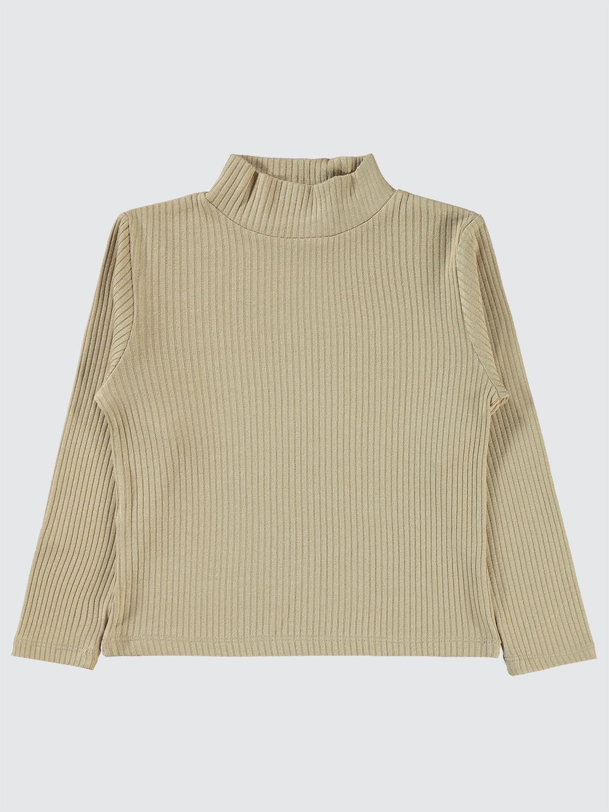 Pierre Cardin Sweatshirt | Viskoz Uzun Kol Balıkçı Yaka | Okul Kreş ve Günlük Kullanım - Bej