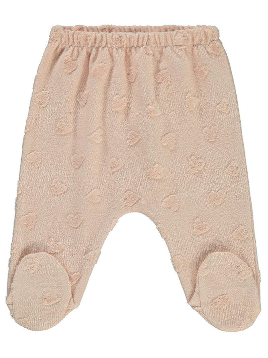 Civil Baby Kalp Jakarlı 1-6 Ay Tek Alt Bebe - Pudra