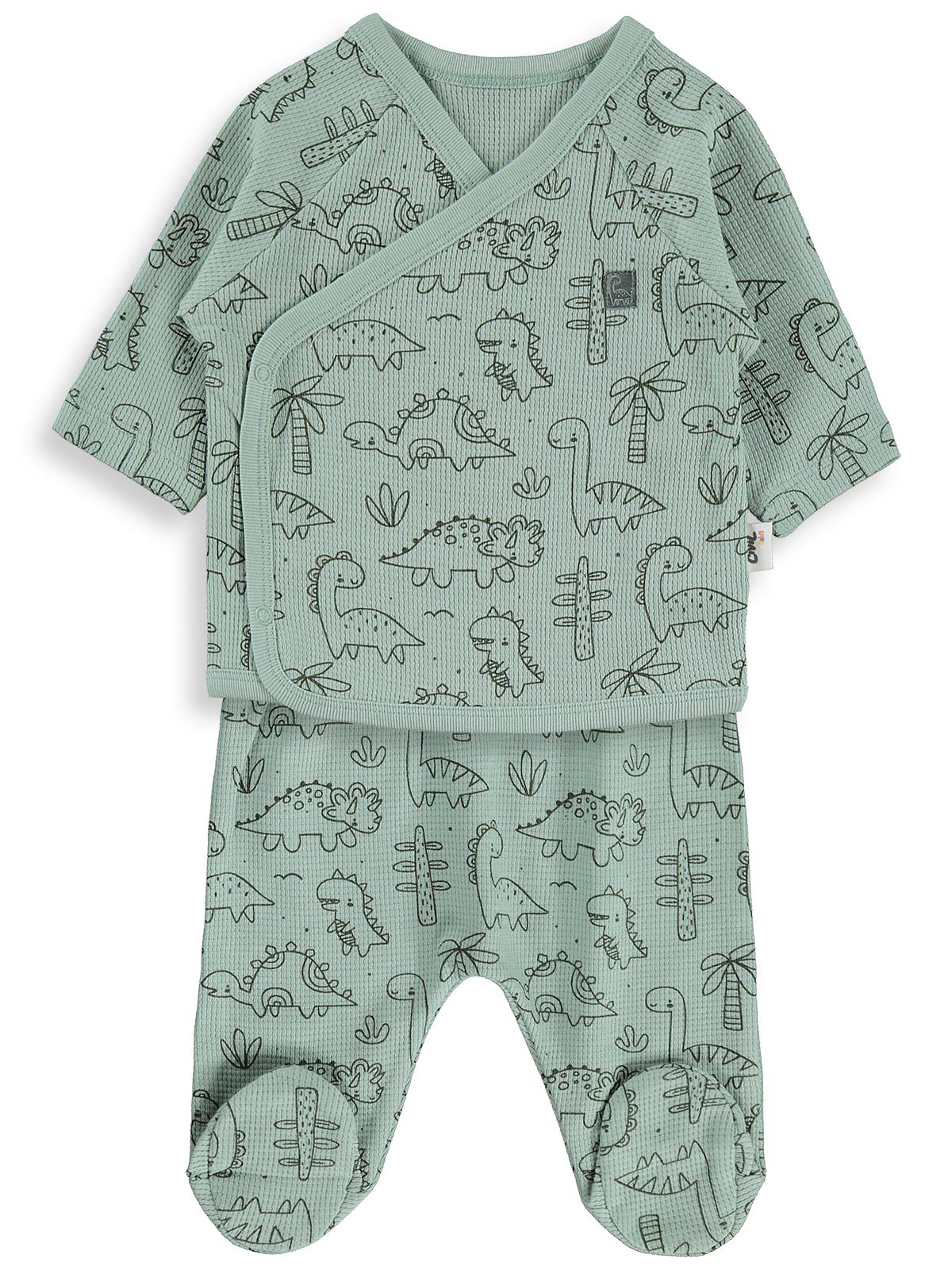 Civil Baby Dinozor Empirme Zıbın Takımları - Haki