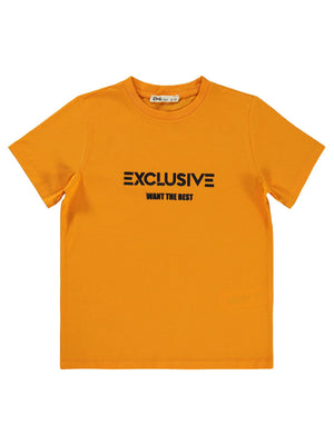 Civil Boys Exclusıve Baskılı 6-9 Yaş Tişört - Turuncu