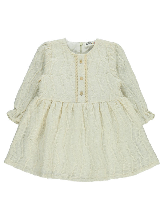 Civil Baby Dantel 6-18 Ay Elbise - Ekru