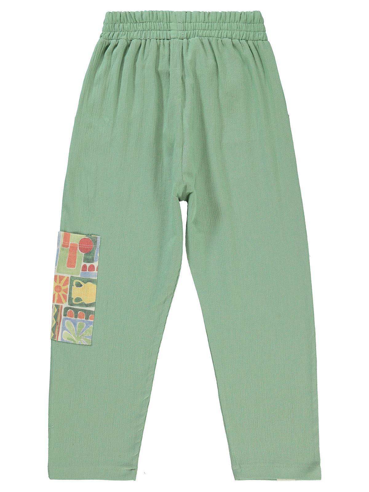 Civil Boys Desenli  Cepli 6-9 Yaş Pantolon - Yeşil