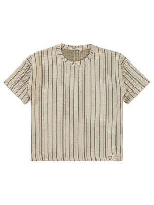 Civil Boys Kendinden Desenli 6-9 Yaş Tişört - Kahve