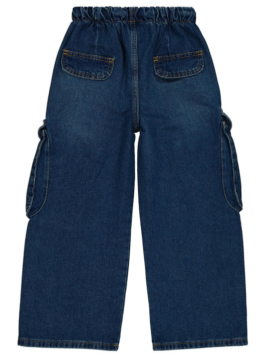 Civil Girls Büyük Cepli  10-13 Yaş Pantolon - Mavi