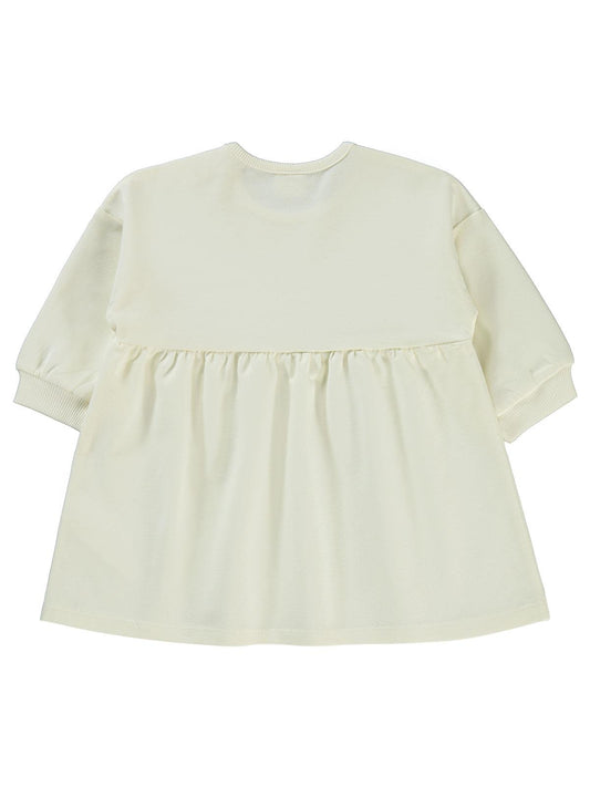 Civil Baby Civil Basic Kalp Etiketli 6-18 Ay Elbise - Ekru