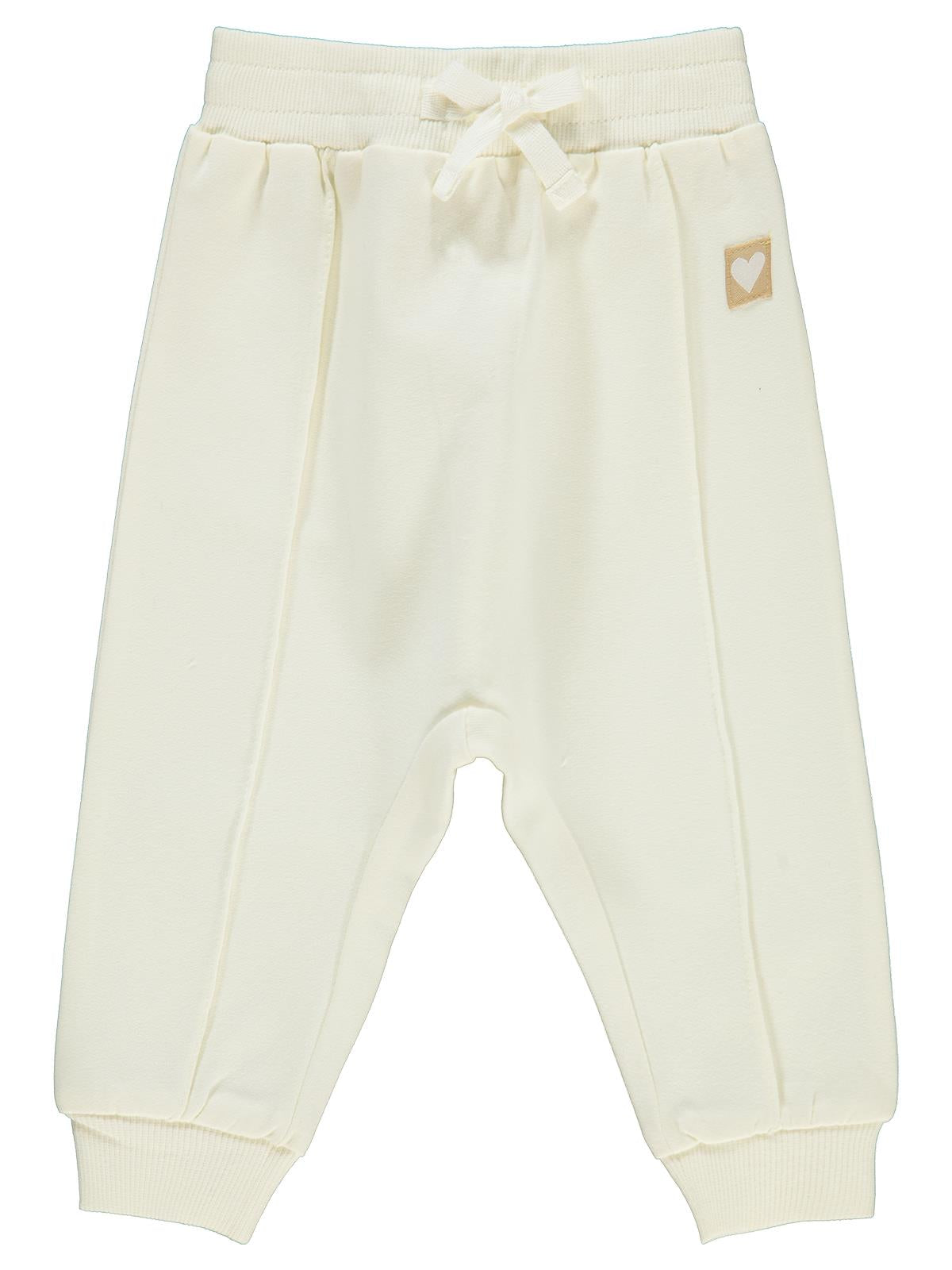 Civil Baby Civil Basic Kalp Etiketli 6-18 Ay Eşofman Altı - Ekru