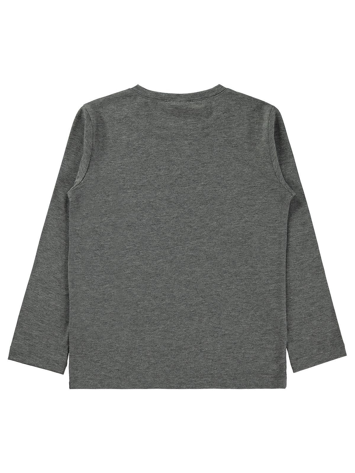 Civil Erkek Çocuk Basic Sweatshirt | Likralı Süprem Uzun Kol | Okul Kreş ve Günlük Kullanım - Gri