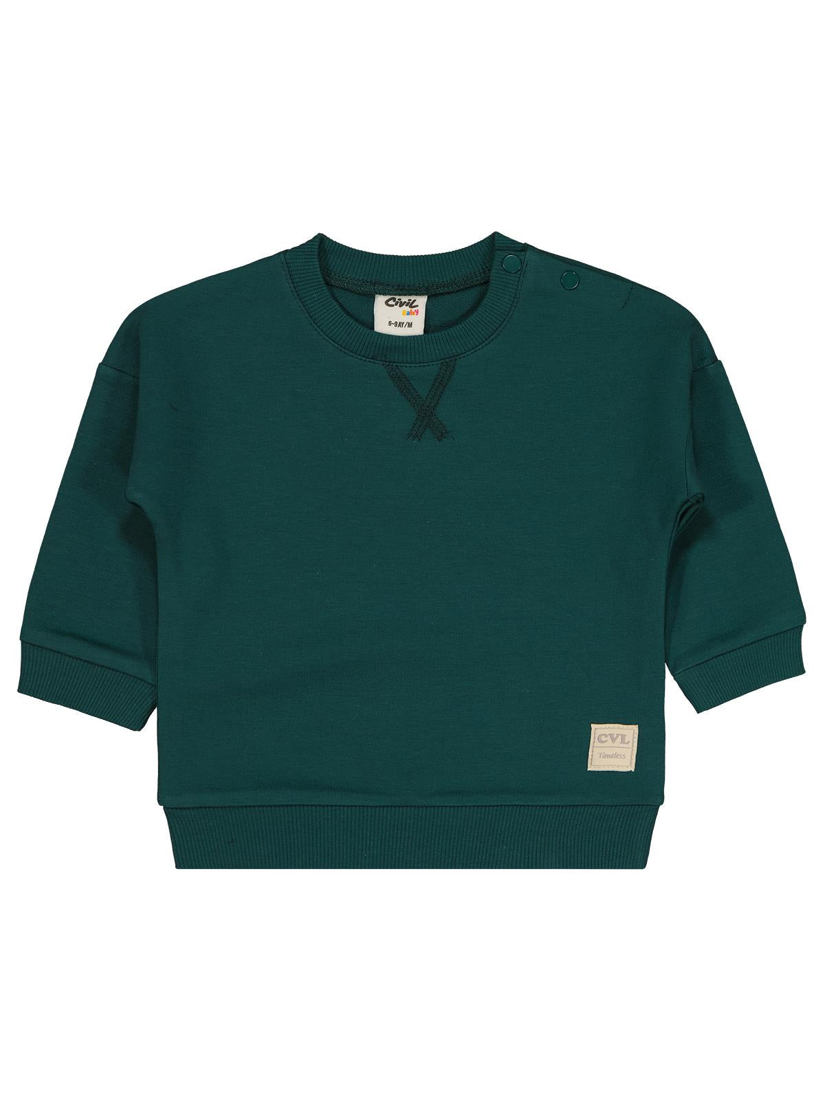 Civil Baby Civil Basic Timeless 6-18 Ay Sweatshirt - Yeşil