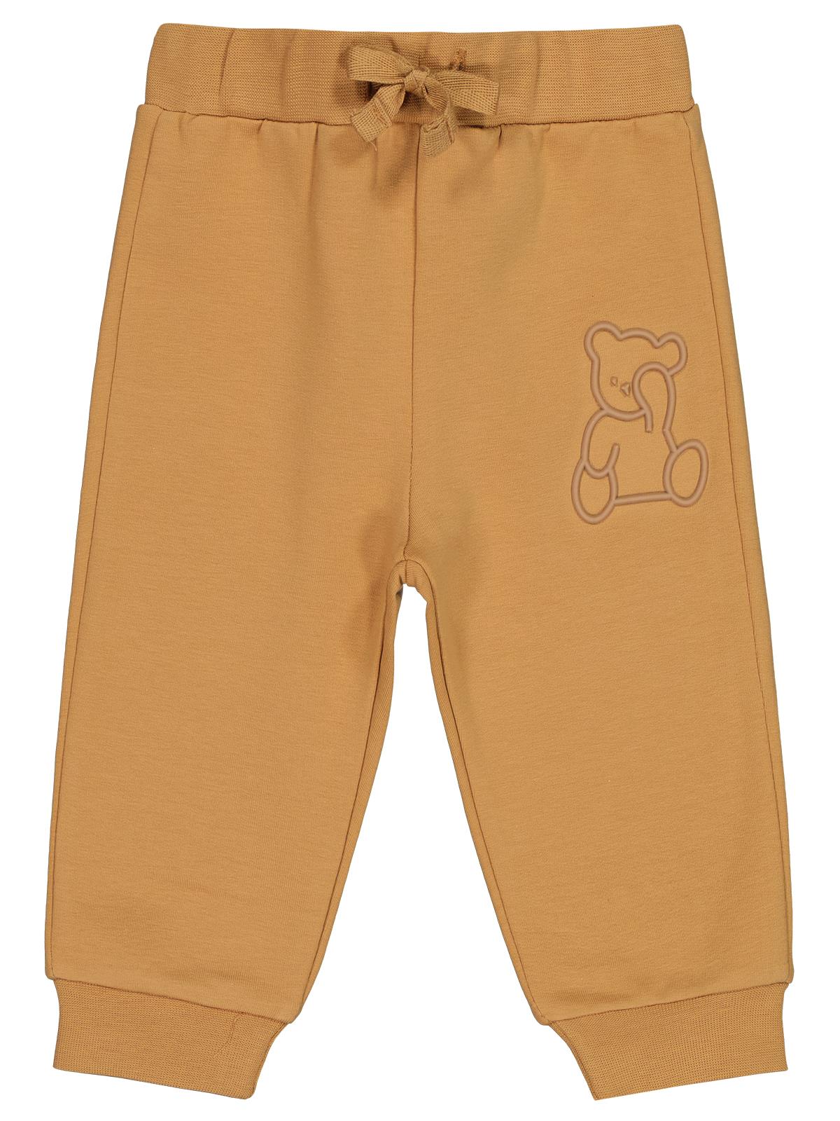 Civil Baby Erkek Bebek Teddy Baskılı 6-18 Ay Eşofman Altı - Hardal