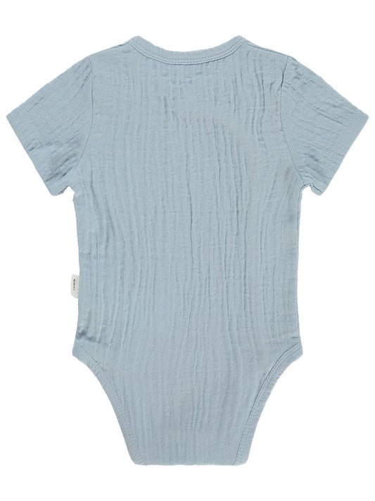 Civil Baby Ayıcık Baskılı 1-18 Ay Çıtçıtlı Badi - Mavi