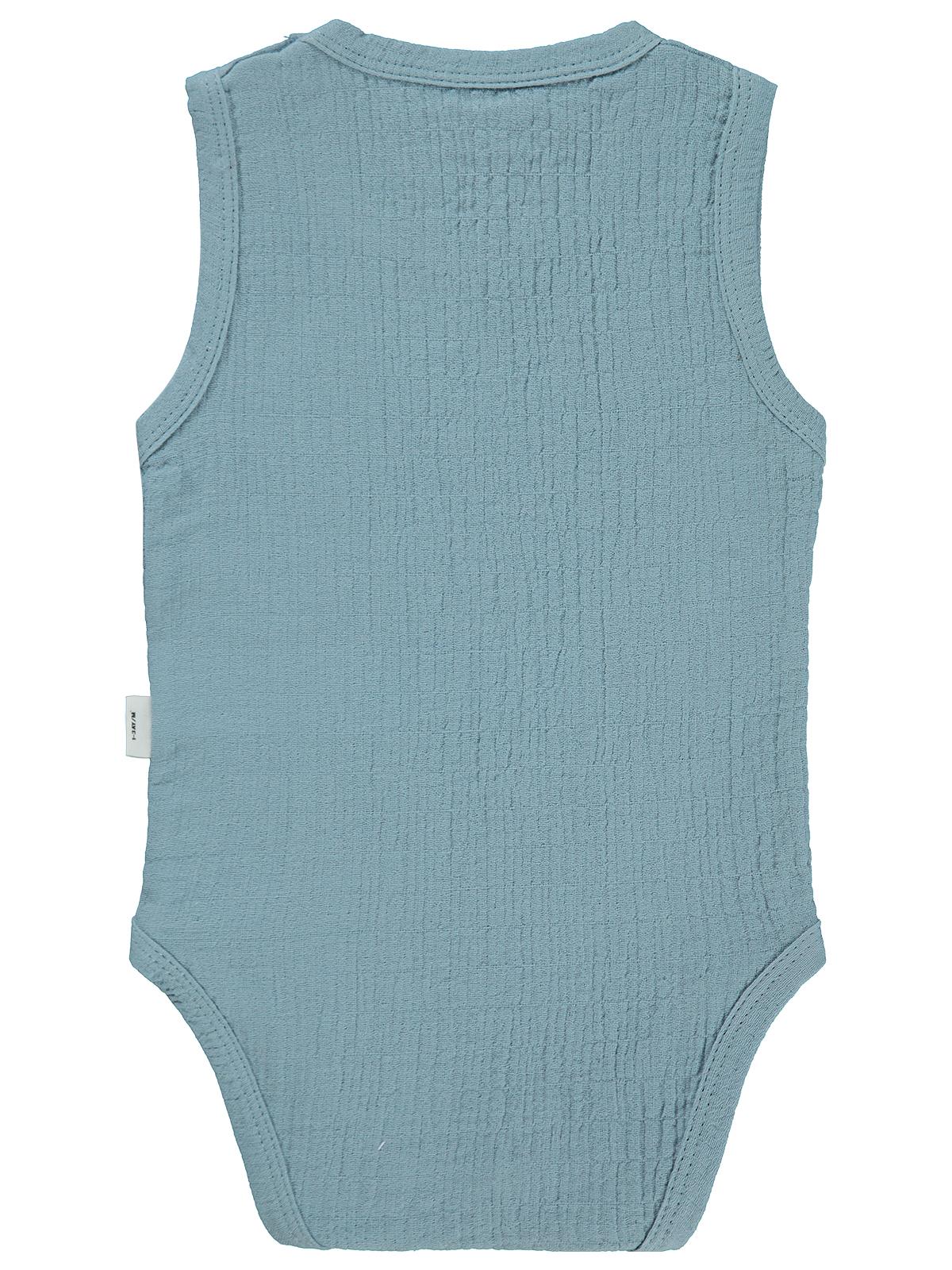 Civil Baby Ayıcık Baskılı 1-18 Ay Çıtçıtlı Badi - Mavi